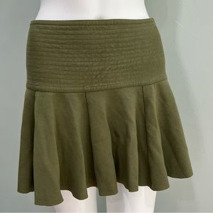 FARM RIO Skirt S Green Ruffle Mini Short Boho